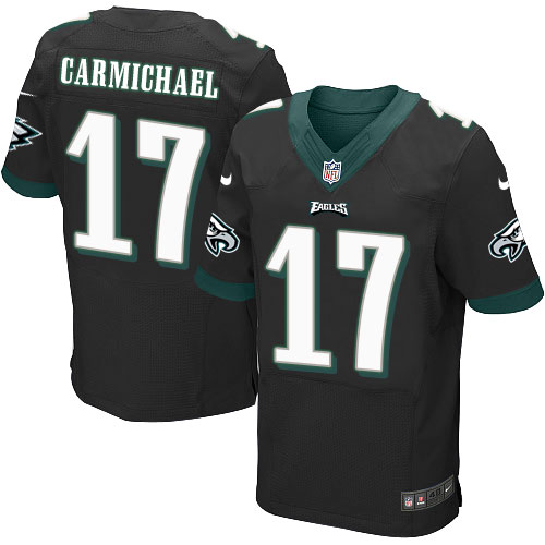 Men's Elite Harold Carmichael Nike Jersey Black Alternate - #17 NFL Philadelphia Eagles